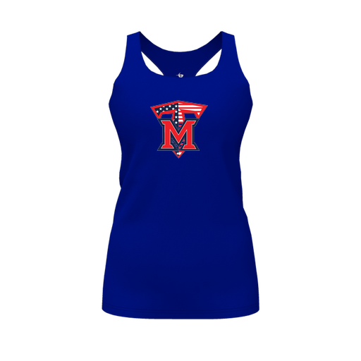 [FT0TRBRY-FYS-LOGO1] Decker Racerback Tank Top (Female Youth S, Royal, Logo 1)