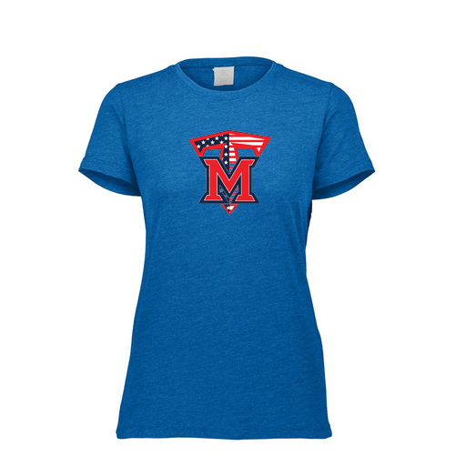 [FTSCUBRY-FAXS-LOGO1] Decker Women's Tri-Blend T-Shirt - Short Sleeve (Female Adult XS, Royal, Logo 1)