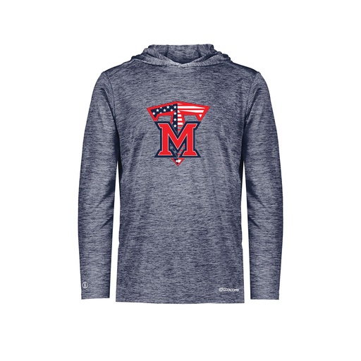 [FOLHCGNV-AS-LOGO1] Decker Men's Charge Hoodie (Adult S, Navy, Logo 1)