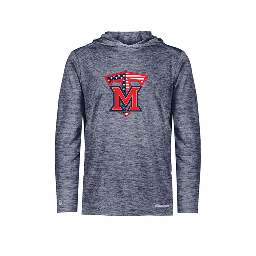 [FOLHCGNV-YS-LOGO1] Decker Youth Charge Hoodie (Youth S, Navy, Logo 1)