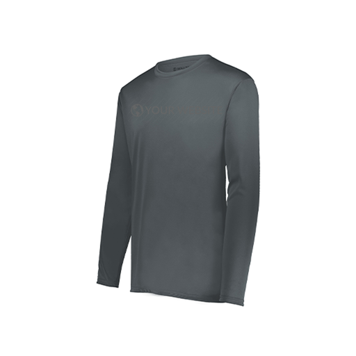 [222822.059.XS-LOGO2] Men's LS Smooth Sport Shirt (Adult XS, Gray, Logo 2)