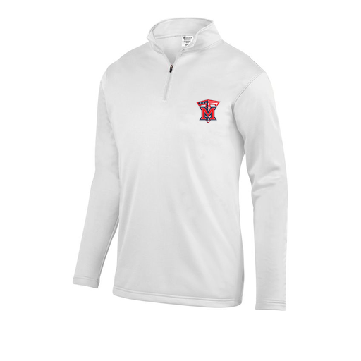 [FOLQFFWH-AS-LOGO1] Decker Men's FlexFleece 1/4 Zip (Adult S, White, Logo 1)