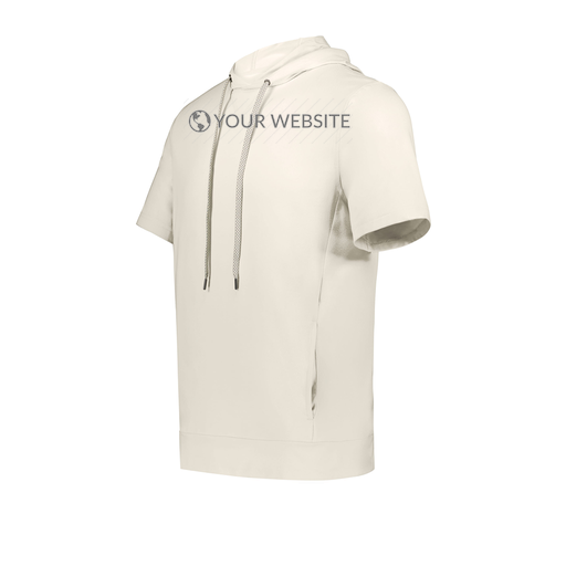 [222605-WHT-YS-LOGO2] YOUTH VENTURA SOFT KNIT SHORT SLEEVE HOODIE (Youth S, White, Logo 2)